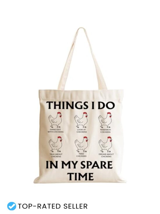 Handbags - Funny Chicken Canvas Tote Bag Weekender Beach Bag for Women Gift